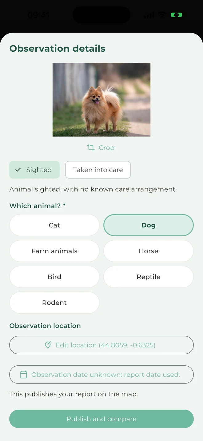 Report a sighting