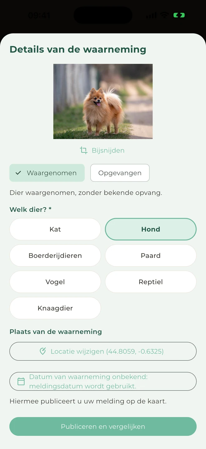 Een waarneming melden