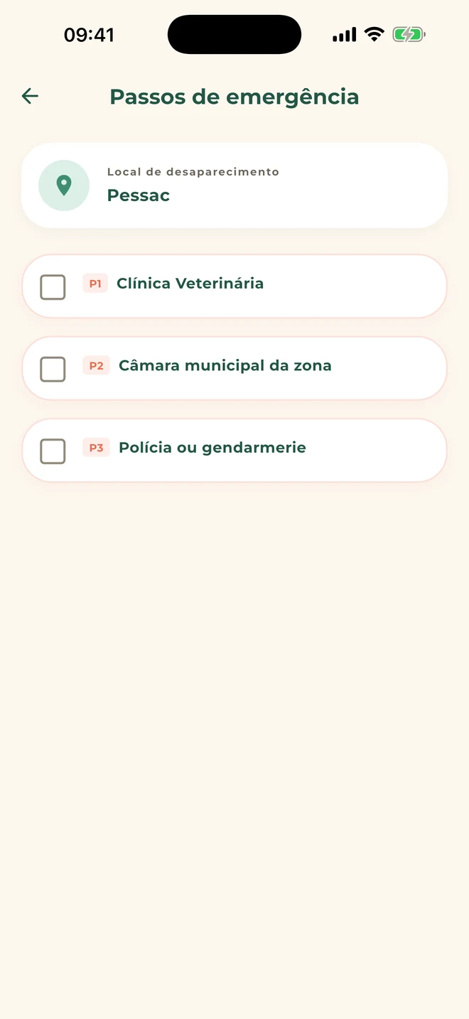 Passos de emergência