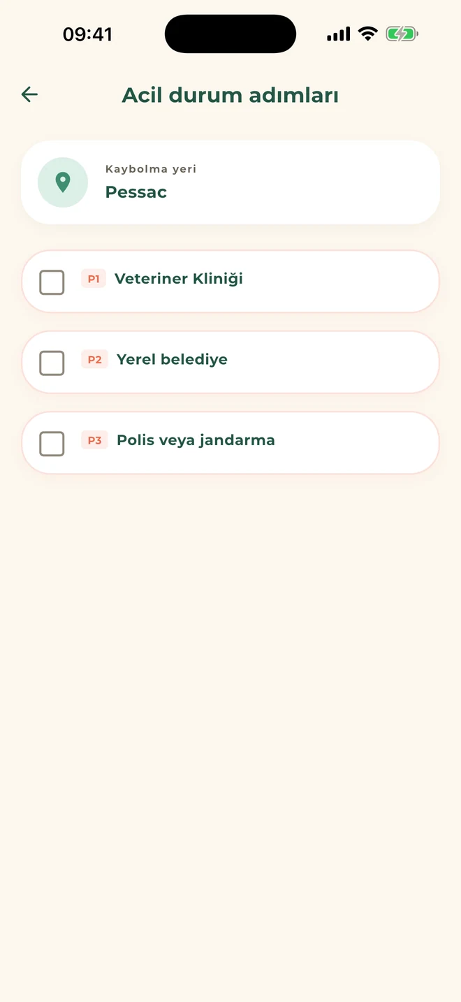 Acil durum kontrol listesi